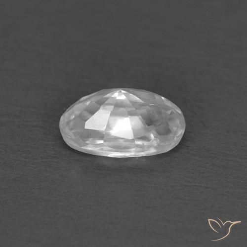 Zircão Branco Natural 0.45ct, oval, VS