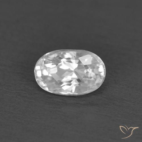 0.48ct Natural Branco Zircão, oval, VVS