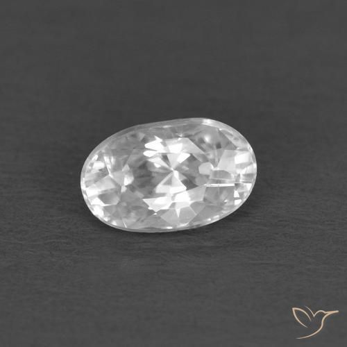 Zircão Branco Natural 0.48ct, oval, VVS