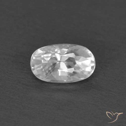 0.46ct Natural Branco Zircão, oval, VVS