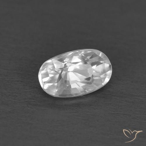 Zircão Branco Natural 0.46ct, oval, VVS