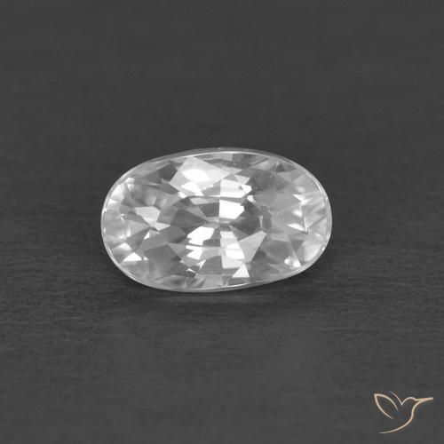 0.46ct Natural Branco Zircão, oval, VVS