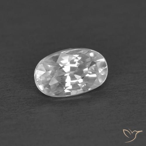 Zircão Branco Natural 0.46ct, oval, VVS