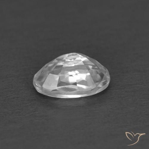 Zircão Branco Natural 0.46ct, oval, VVS