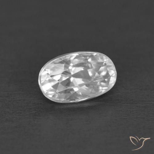 Zircão Branco Natural 0.50ct, oval, VVS