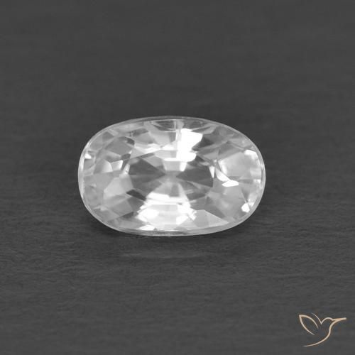 0.45ct Natural Branco Zircão, oval, VVS