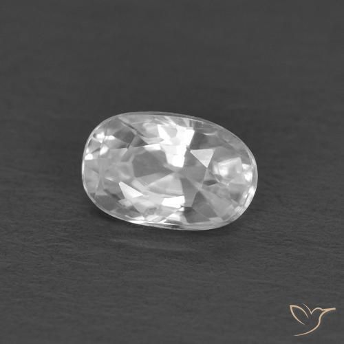 Zircão Branco Natural 0.45ct, oval, VVS