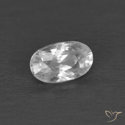 Zircão Branco Natural 0.43ct, oval, VVS