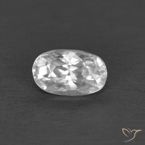 0.50ct Natural Branco Zircão, oval, VVS-VS