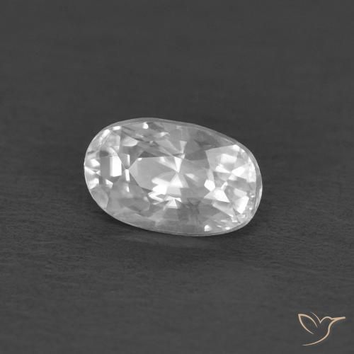 Zircão Branco Natural 0.50ct, oval, VVS-VS