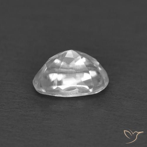 Zircão Branco Natural 0.50ct, oval, VVS-VS