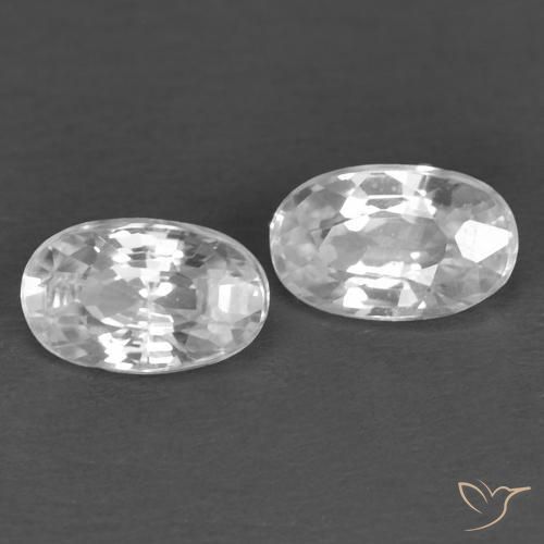 Pedras preciosas de Zircão Branco natural de 0.80 ct, oval, VVS