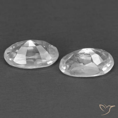 Pedras preciosas de Zircão Branco natural de 0.83 ct, oval, VVS