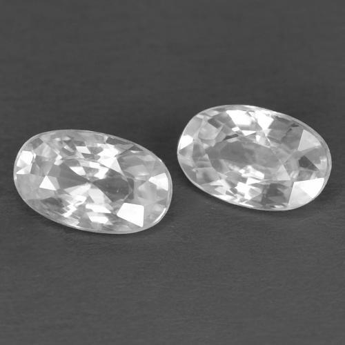 Pedras preciosas de zircão branco natural de 0,72 ct, corte oval, VVS
