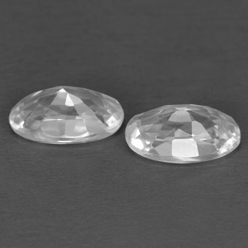 Pedras preciosas de zircão branco natural de 0,72 ct, corte oval, VVS