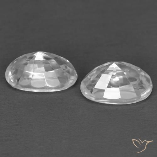 Pedras preciosas de Zircão Branco natural de 0.86 ct, oval, VVS