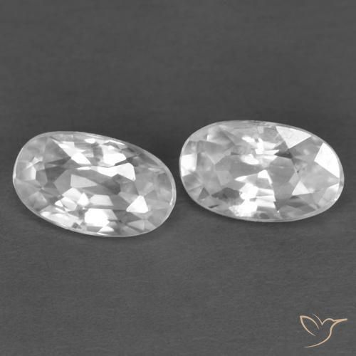 Pedras preciosas de Zircão Branco natural de 0.72 ct, oval, VVS