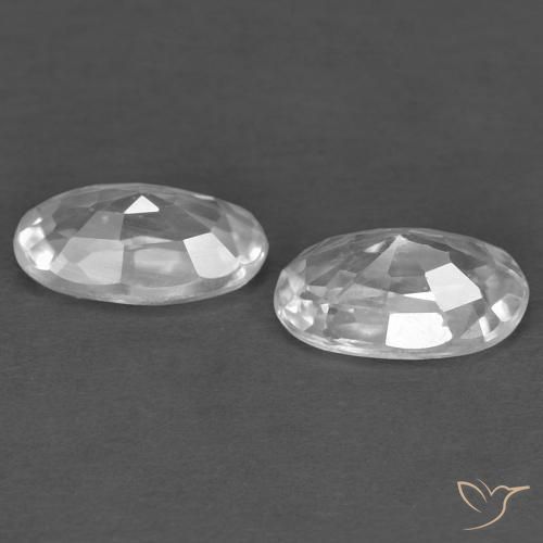 Pedras preciosas de Zircão Branco natural de 0.72 ct, oval, VVS