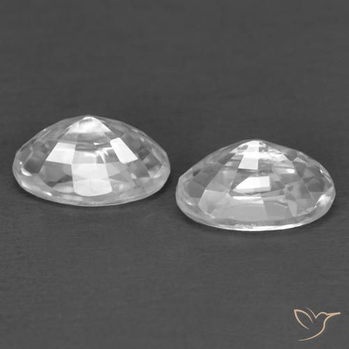 Pedras preciosas de Zircão Branco natural de 0.83 ct, oval, VVS
