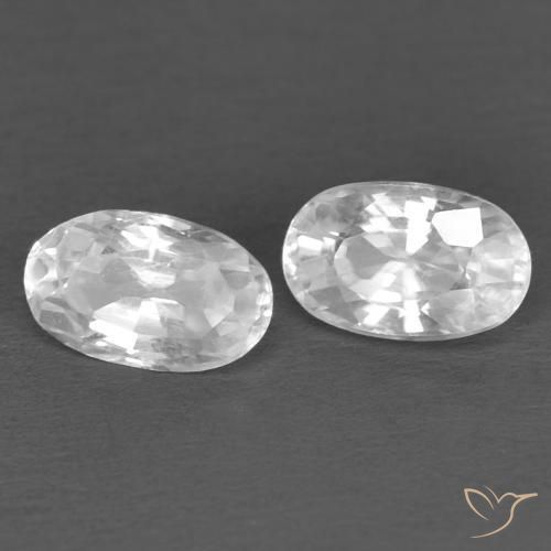 Pedras preciosas de Zircão Branco natural de 0.76 ct, oval, VVS