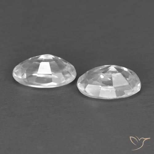 Pedras preciosas de Zircão Branco natural de 0.79 ct, oval, VVS
