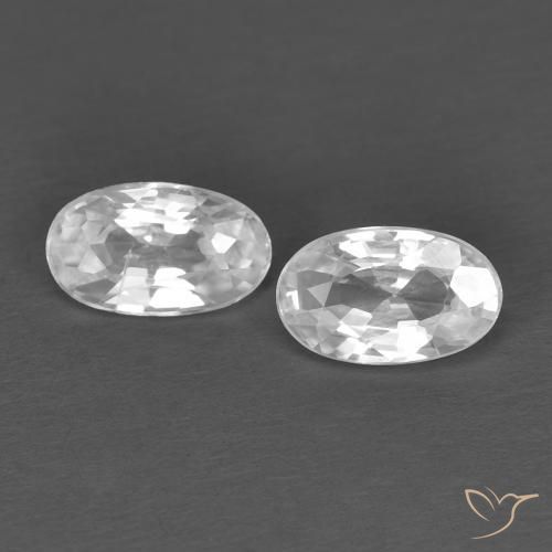 0.65ctw Natural Branco Zircão, oval, VVS
