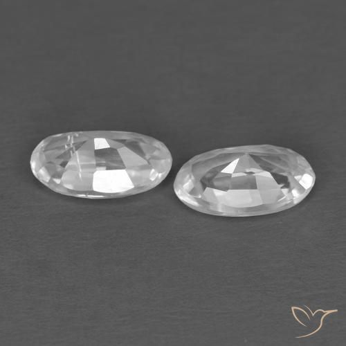 Pedras preciosas de Zircão Branco natural de 0.65 ct, oval, VVS