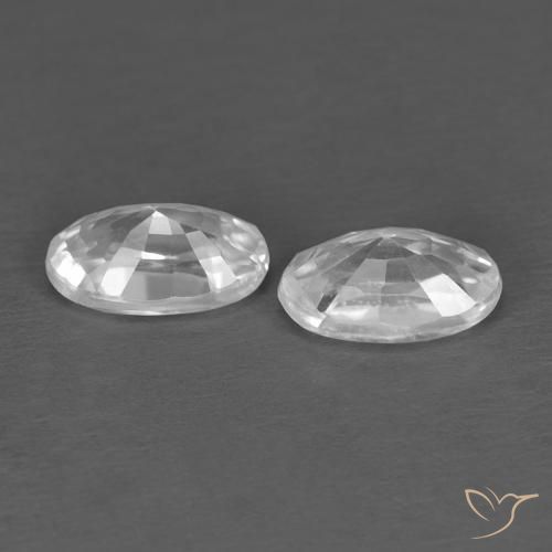 Pedras preciosas de Zircão Branco natural de 0.73 ct, oval, VVS