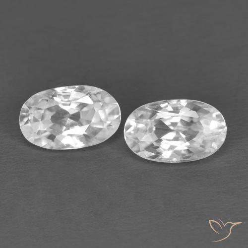 0.74ctw Natural Branco Zircão, oval, VVS