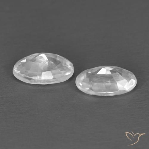 Pedras preciosas de Zircão Branco natural de 0.73 ct, oval, VVS