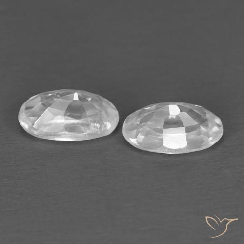 Pedras preciosas de Zircão Branco natural de 0.79 ct, oval, VVS