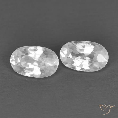 Pedras preciosas de Zircão Branco natural de 0.74 ct, oval, VVS