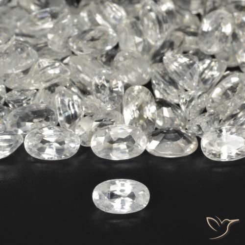 0.39ct Natural branco quente Zircão, oval, VVS-VS