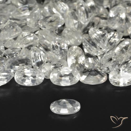 Zircão branco quente Natural 0.39ct, oval, VVS-VS