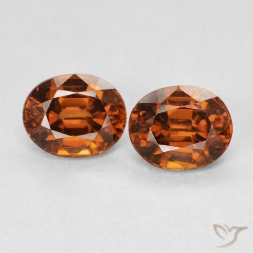 2.13ctw Natural laranja avermelhado Zircão, oval, VVS