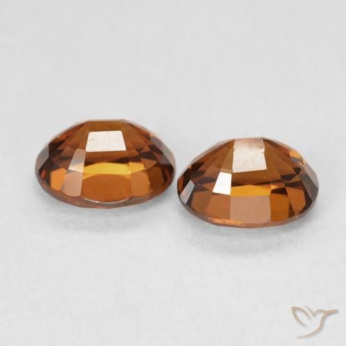 Pedras preciosas de Zircão laranja avermelhado natural de 2.13 ct, oval, VVS