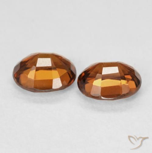 Pedras preciosas de Zircão laranja avermelhado natural de 1.90 ct, oval, VVS