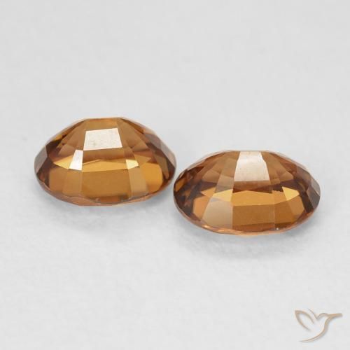 Pedras preciosas de Zircão Medium Dark-Orange natural de 2.03 ct, oval, VVS