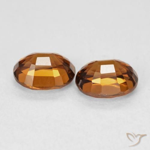 Pedras preciosas de Zircão Medium Dark-Orange natural de 2.14 ct, oval, VVS