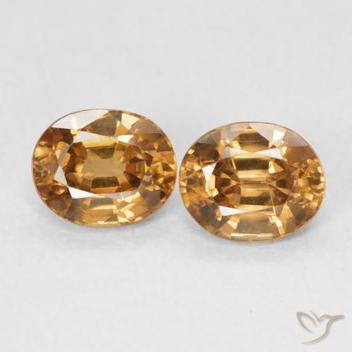 1.99ctw Natural Laranja Profundo Zircão, oval, VVS