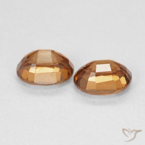 Pedras preciosas de Zircão Laranja Profundo natural de 1.93 ct, oval, VVS