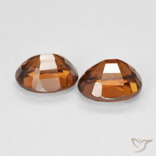 Pedras preciosas de Zircão Laranja Profundo natural de 2.16 ct, oval, VVS