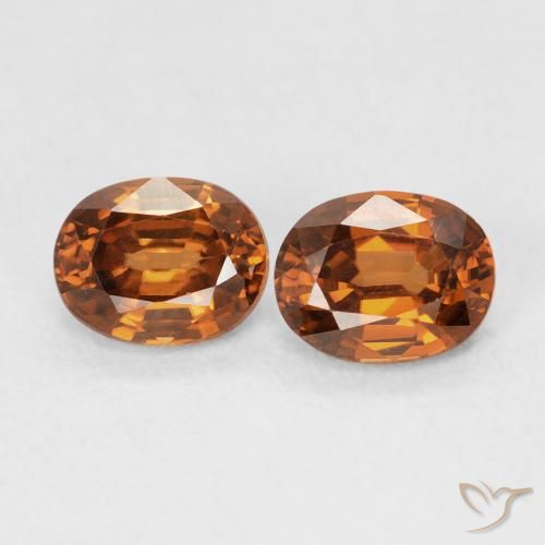 1.22ctw Natural Laranja Profundo Zircão, oval, VVS-VS