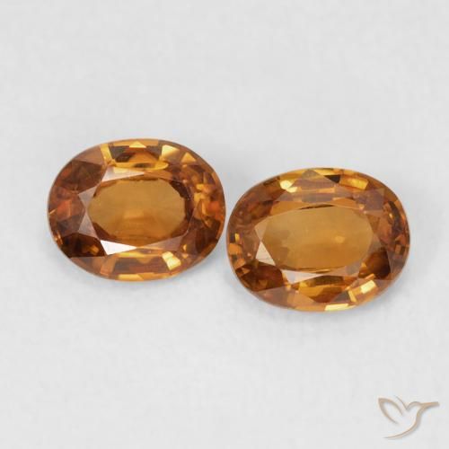 1.12ctw Natural Laranja Médio Zircão, oval, VVS-VS