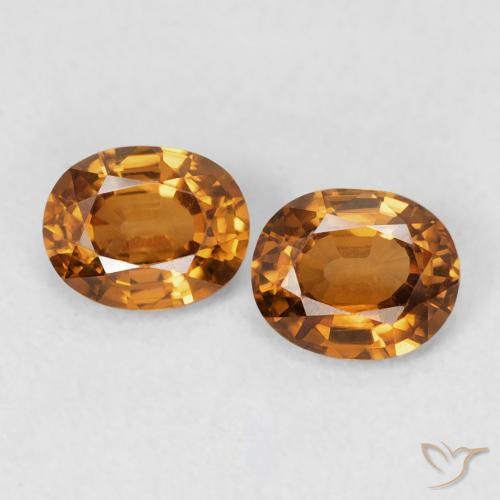 1.10ctw Natural ferrugem laranja Zircão, oval, VVS-VS