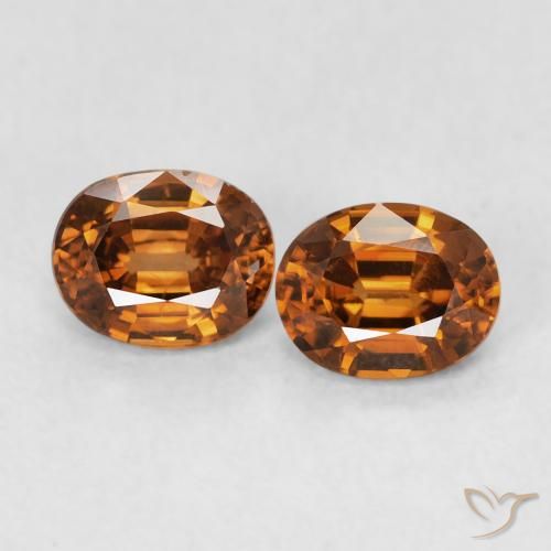 1.20ctw Natural ferrugem laranja Zircão, oval, VVS-VS