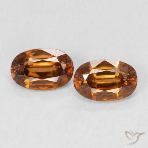 1.62ctw Natural ferrugem laranja Zircão, oval, VS
