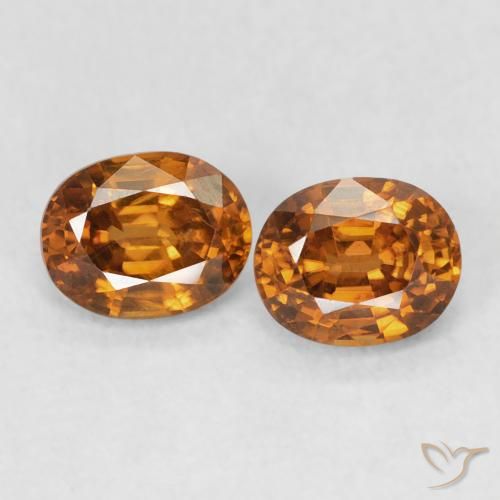 1.30ctw Natural ferrugem laranja Zircão, oval, VS