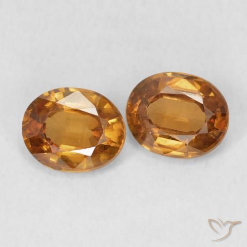 Pedras preciosas de Zircão ferrugem laranja natural de 1.70 ct, oval, VS