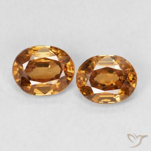 1.94ctw Natural ferrugem laranja Zircão, oval, VS